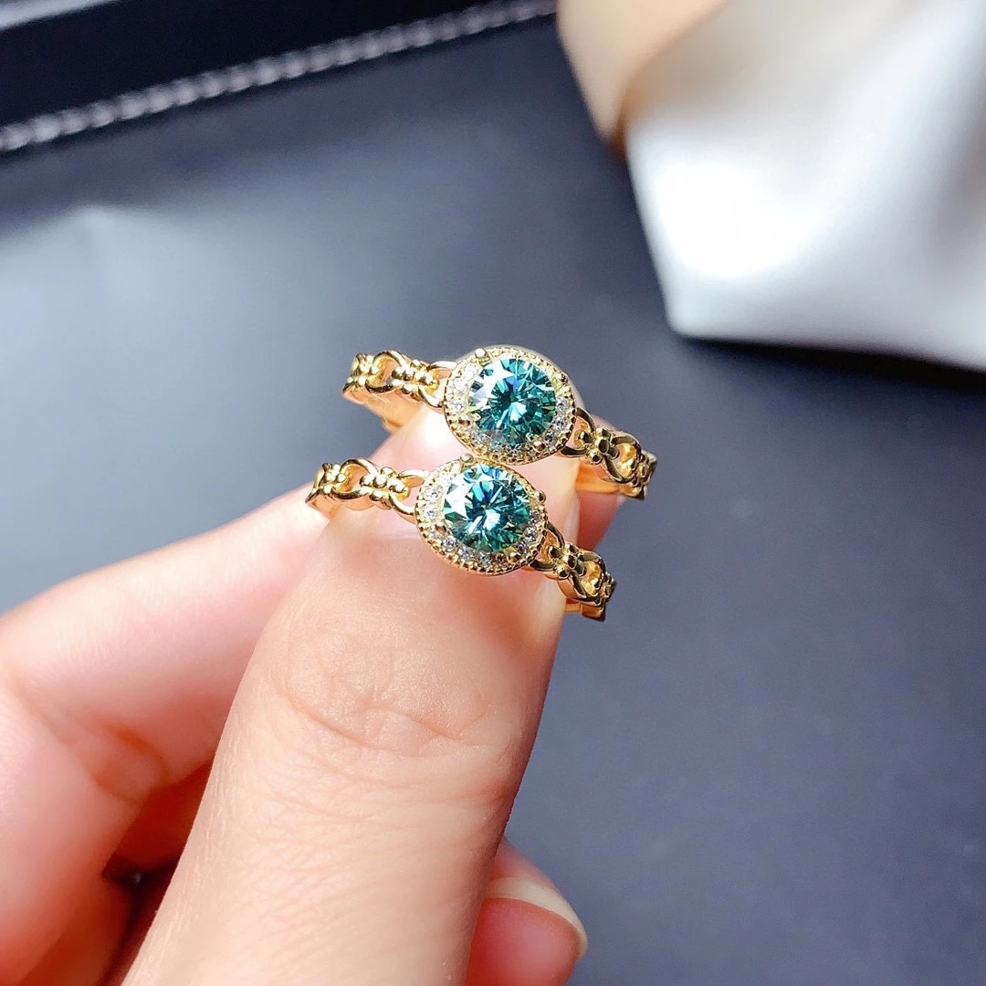 0,5 карата хрустящий муассанит драгоценный камень кольцо для женщин ювелирные изделия обручальное кольцо из стерлингового серебра 925 пробы кольцо подарок на день рождения