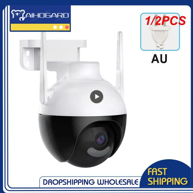 1 / 2ШТ 8-мегапиксельная PTZ IP-камера с 5-кратным увеличением, камера видеонаблюдения с обнаружением человека, Wi-Fi Наружная Цветная защита ночного видения