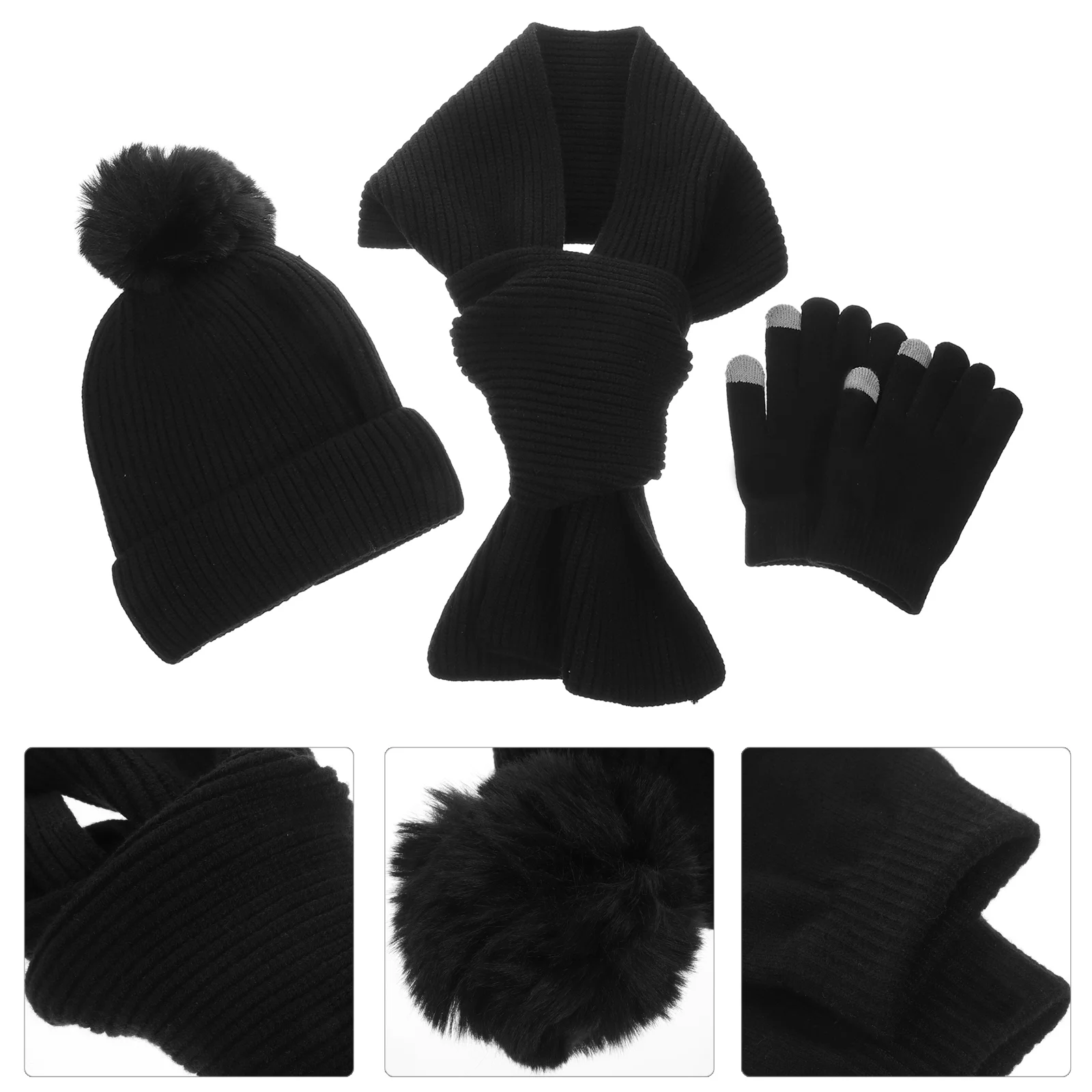 1 комплект зимних перчаток, шапка, шарф, комплект женского костюма, зимний теплый шарф, комплект перчаток с сенсорным экраном для верховой езды