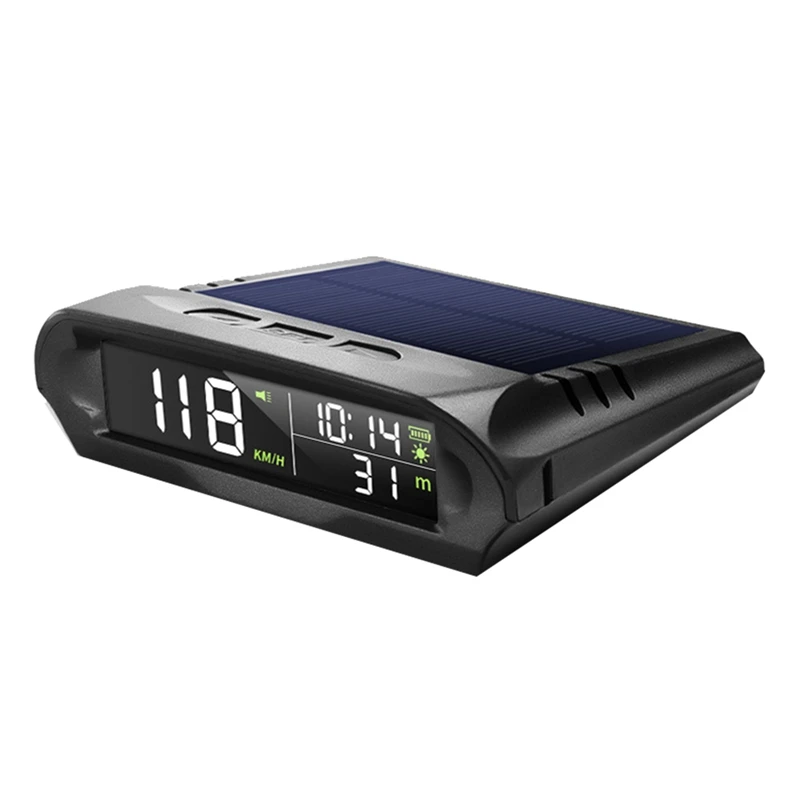 1 Комплект Универсального Автомобильного Солнечного Цифрового Счетчика HUD X 98 Солнечное Автомобильное Время Высота Температура Скорость Сигнализации
