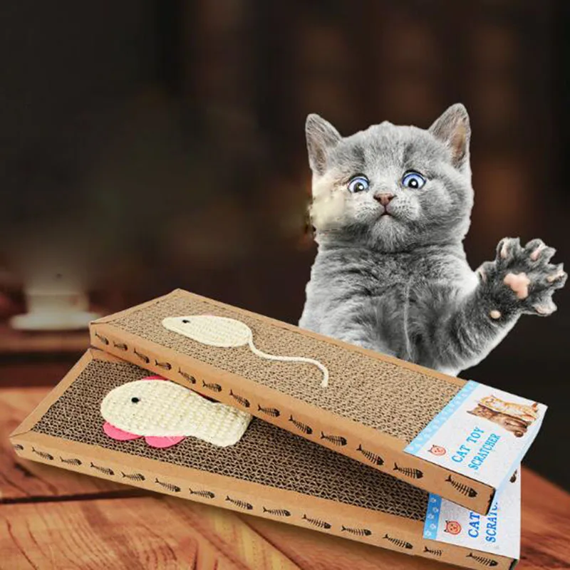 1 шт. Когтеточка для кошек, Когтеточка из гофрированного картона, Скребок для картонных коробок для кошек, игрушки для тренировок, товары для домашних животных