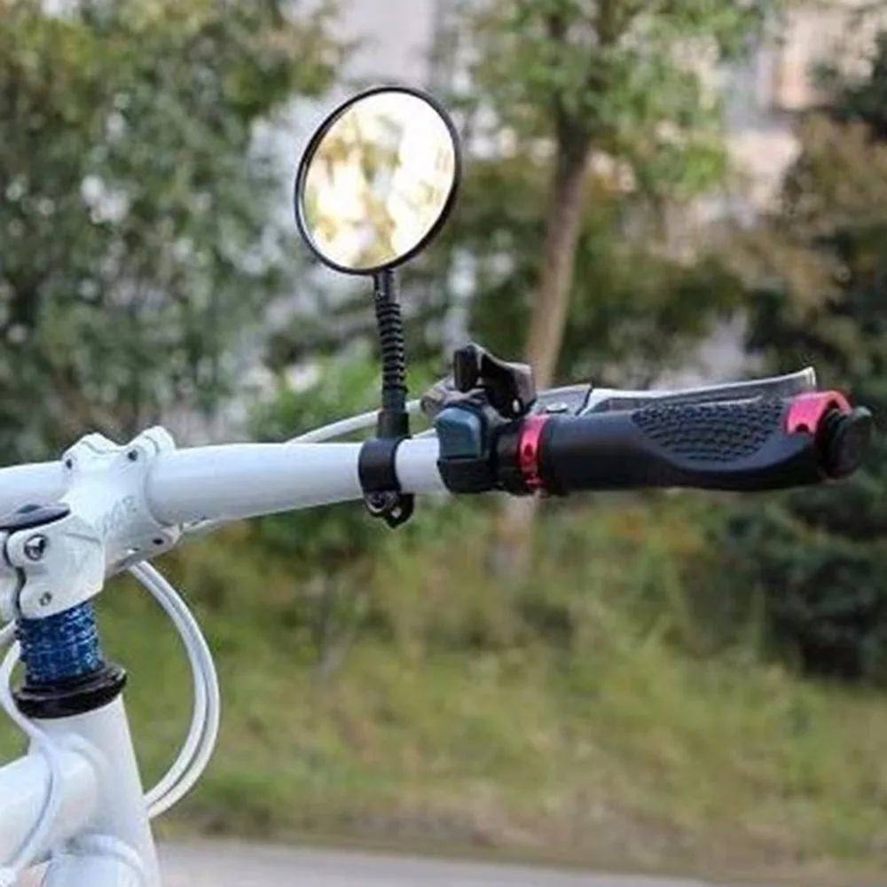 1 шт. поворотные велосипедные зеркала, руль велосипеда, гибкое зеркало заднего вида, Черный, прямая поставка