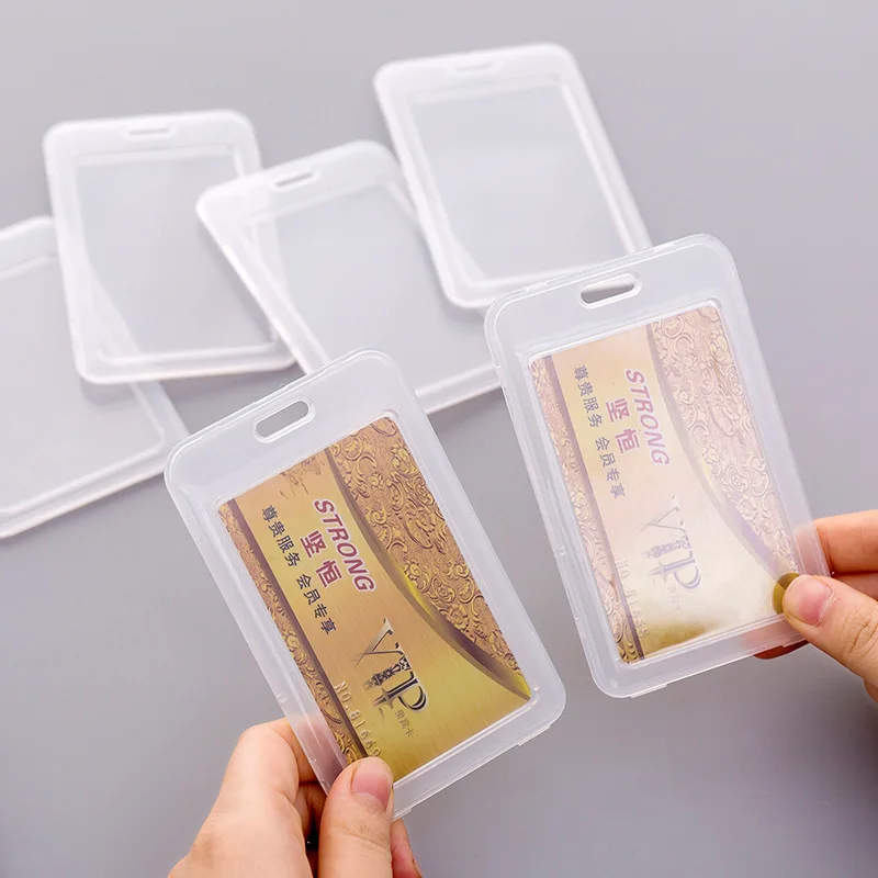 1 шт. Простая прозрачная пластиковая обложка для именной карточки Держатель для банковской карты