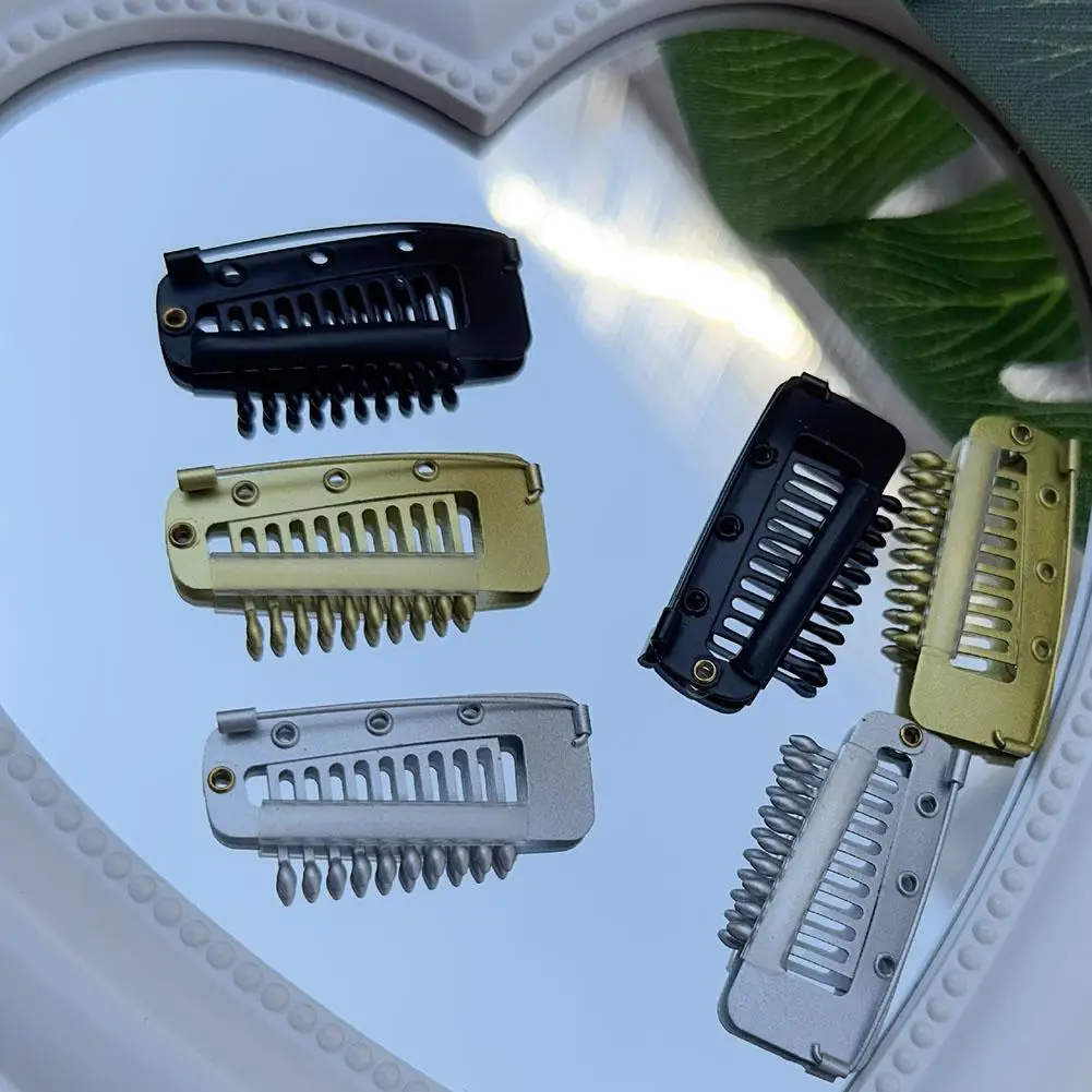 10-зубчатые заколки для парика с резинкой для наращивания волос, заколки для волос, заколки для парика, инструменты для укладки