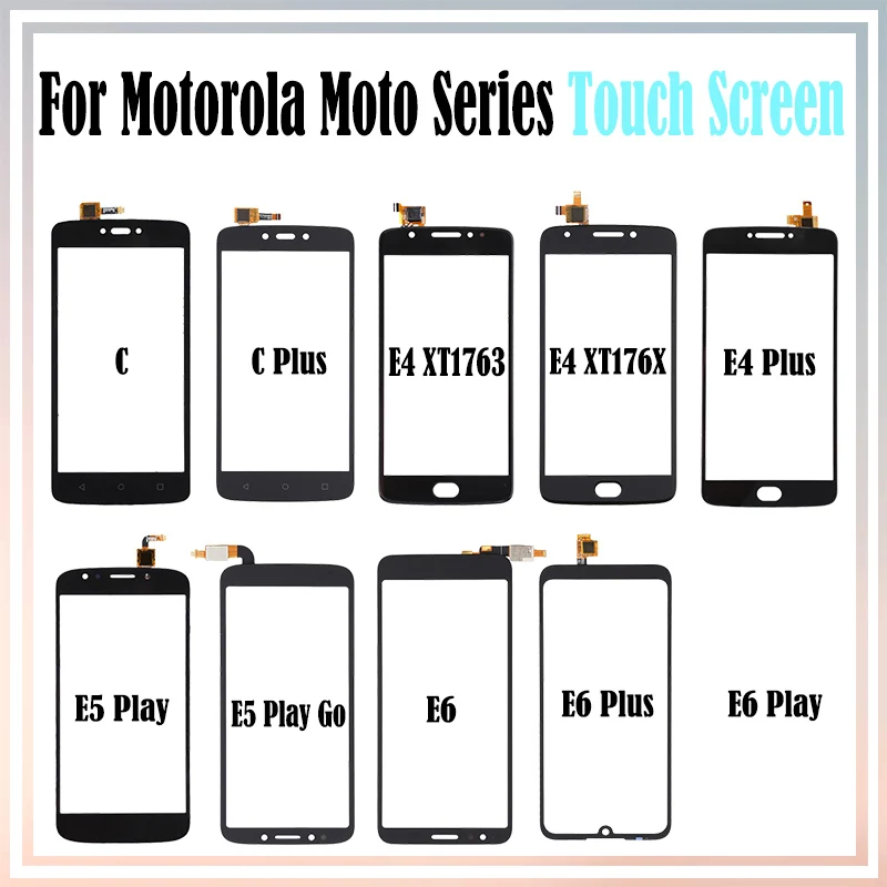 10 шт./лот Сенсорный Экран Для Motorola Moto E6 E5 E4 Plus Play Go C LCD Внешний Дигитайзер Передняя Стеклянная Сенсорная Панель Замена