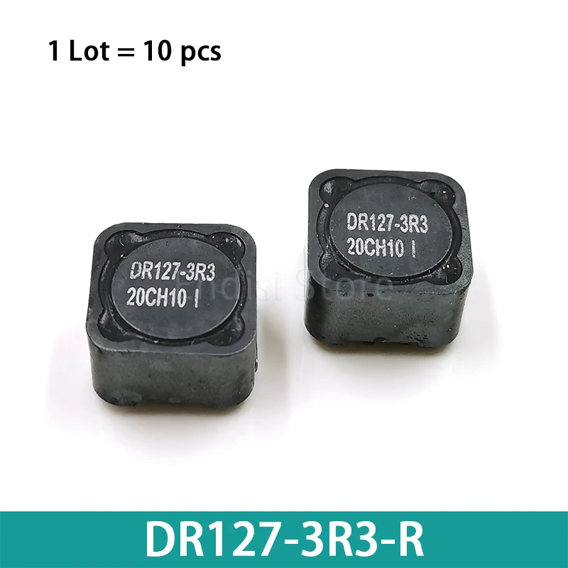 10ШТ DR127-3R3-R 3.3uH 21.5A 12.5*12.5*8 мм SMT С высокой плотностью мощности высокоэффективные силовые катушки индуктивности с экранированным сердечником барабана