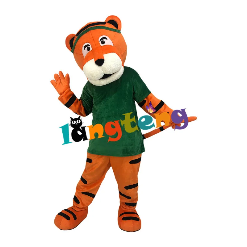 1141 Оранжевый Костюм талисмана Тигра, сшитый на заказ, костюм для косплея с изображением животного, Рождественский мультфильм