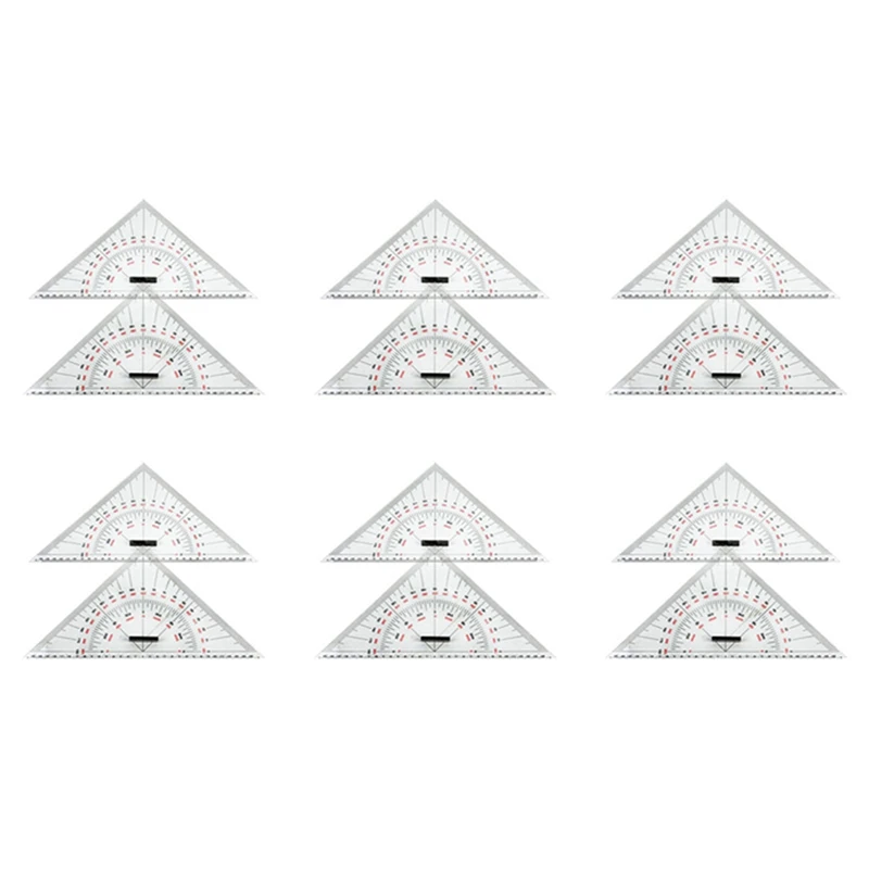 12-кратная треугольная линейка для рисования диаграмм для рисования кораблей 300-мм крупномасштабная треугольная линейка