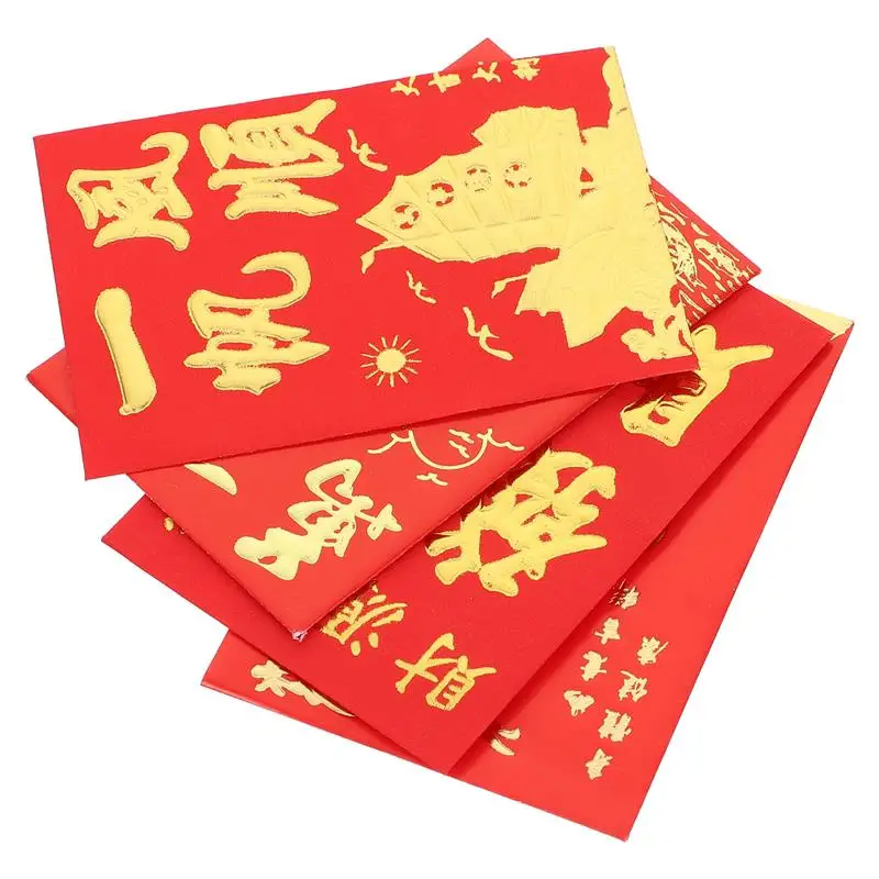 160 шт. Традиционных китайских новогодних красных конвертов, карманных бумажных пакетов, китайских новогодних украшений для подарка