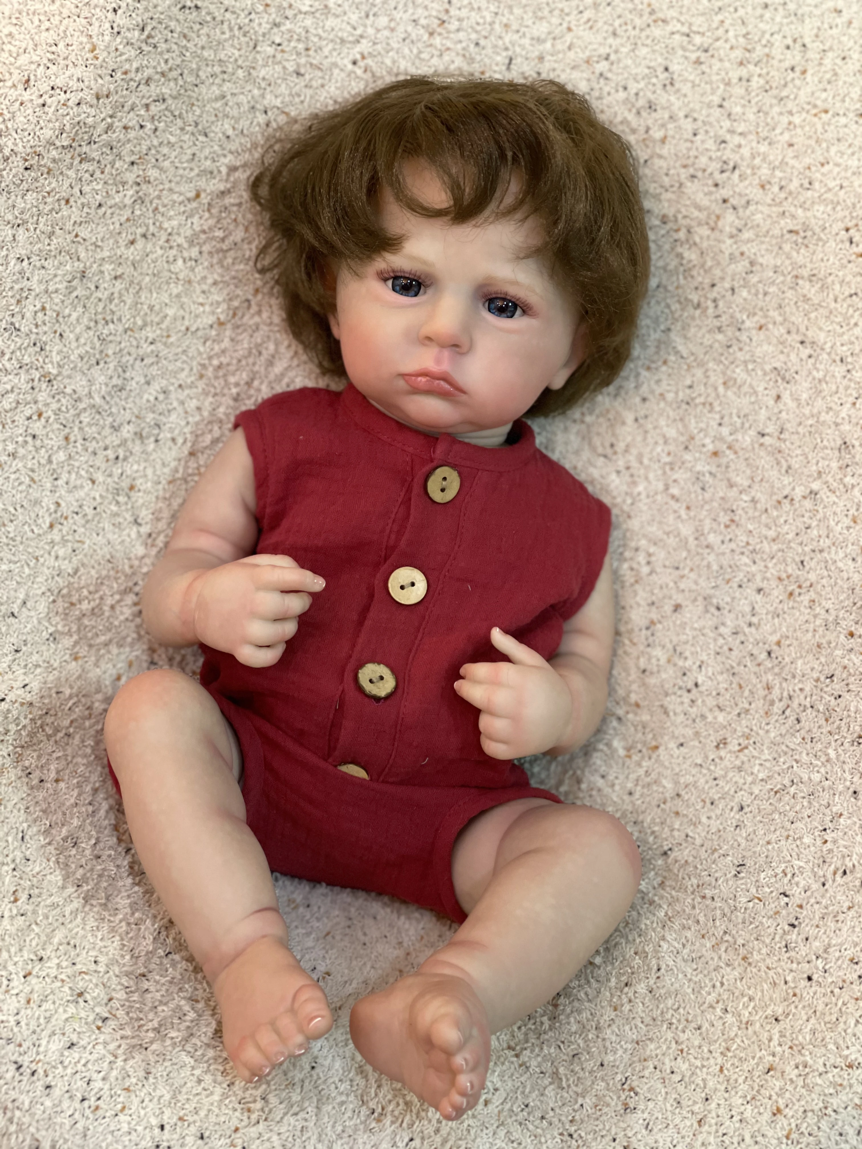 18-дюймовая кукла Carmon Reborn Baby Doll ручной работы, реалистичный новорожденный ребенок для детских подарков