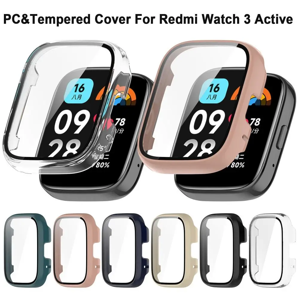1шт Защитный Чехол Для Redmi Watch 3 Active Full Cover Hard Shell Screen Protector Закаленное Стекло Пленка Бампер Shell Горячие Продажи