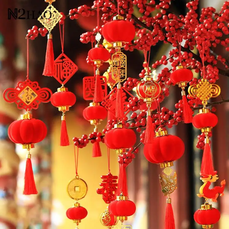 1шт Подвеска-фонарь для Весеннего фестиваля 2024 года, Китайский Новогодний Орнамент, Украшение для вечеринки, подарок, Подвеска-Бонсай