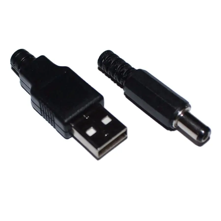 2 пары штекеров UAB до 5,5 *2,5 мм Штекер питания постоянного тока Разъем для зарядки DIY для psp ПК Зарядное устройство для телефона Преобразователь интерфейса