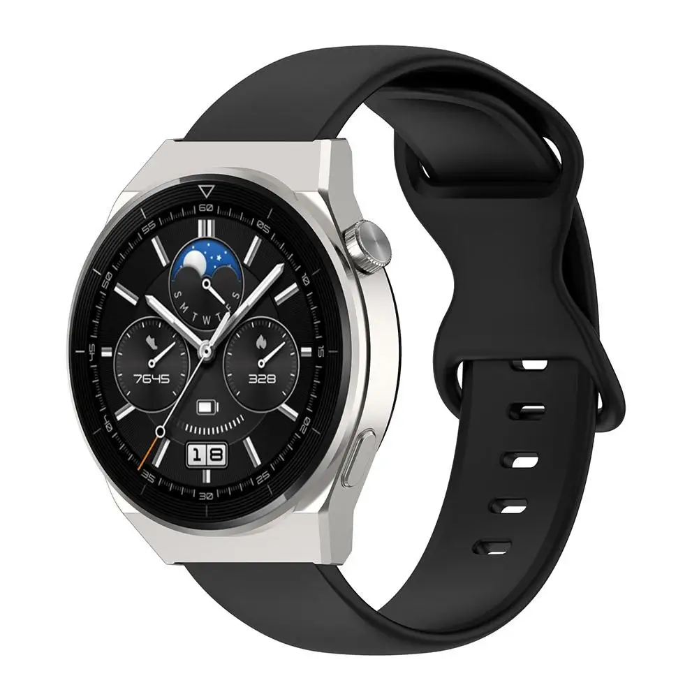 20-миллиметровый силиконовый ремешок для часов Браслет с бабочкой и пряжкой, совместимый с 43-миллиметровыми умными часами Huawei Watch Gt3 Pro