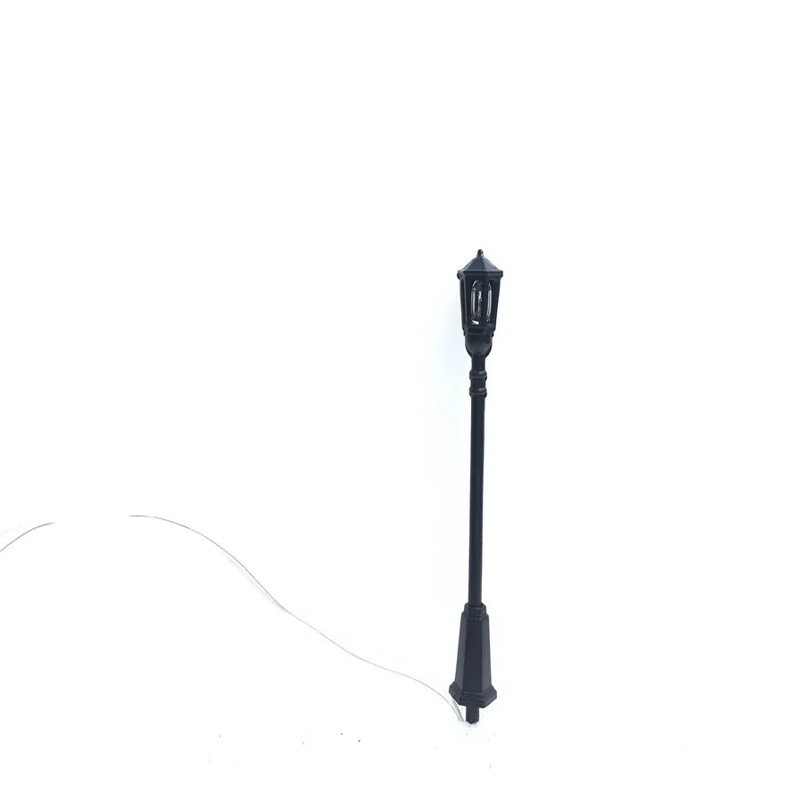 20 шт./лот Архитектурный Пластиковый сад Черный светильник для модели железной дороги Ho Train Дизайн загородного двора Здание