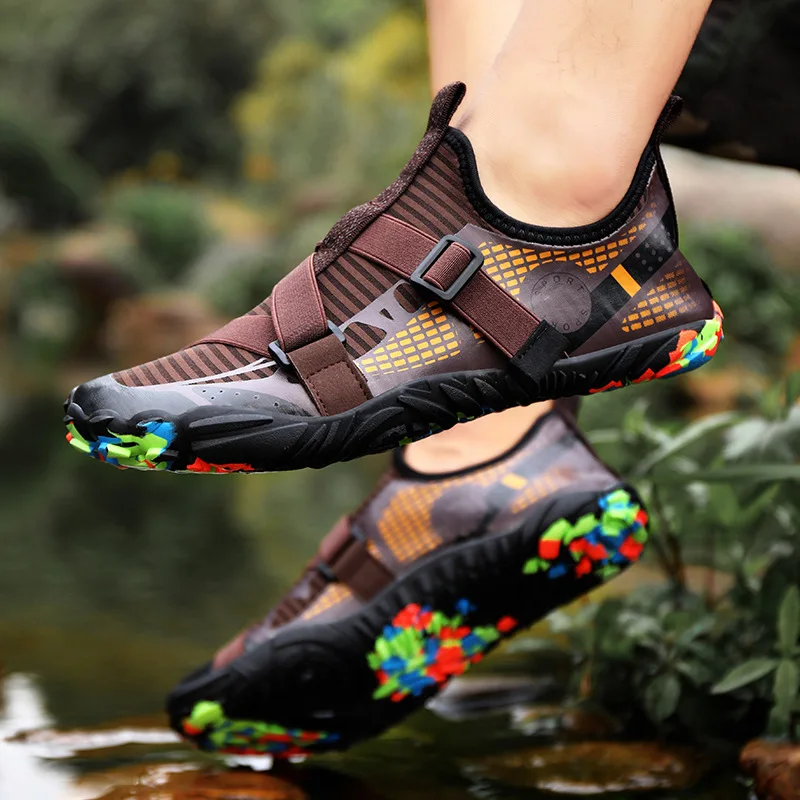 2022 НОВАЯ мужская быстросохнущая обувь для болотной ходьбы, водонепроницаемая обувь, дышащая, для занятий водными видами спорта, для занятий спортом на открытом воздухе, Износостойкие пляжные кроссовки