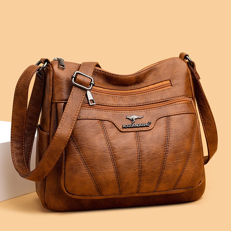 2023 Высококачественная женская брендовая сумка-кошелек из мягкой кожи, Роскошная дизайнерская женская сумка через плечо большой емкости