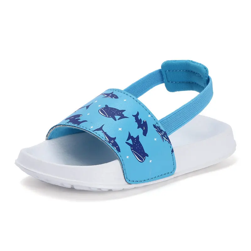 2023 Летние детские сандалии, детская пляжная обувь с героями мультфильмов, легкая спортивная обувь на резинке для мальчиков и девочек, противоскользящие тапочки