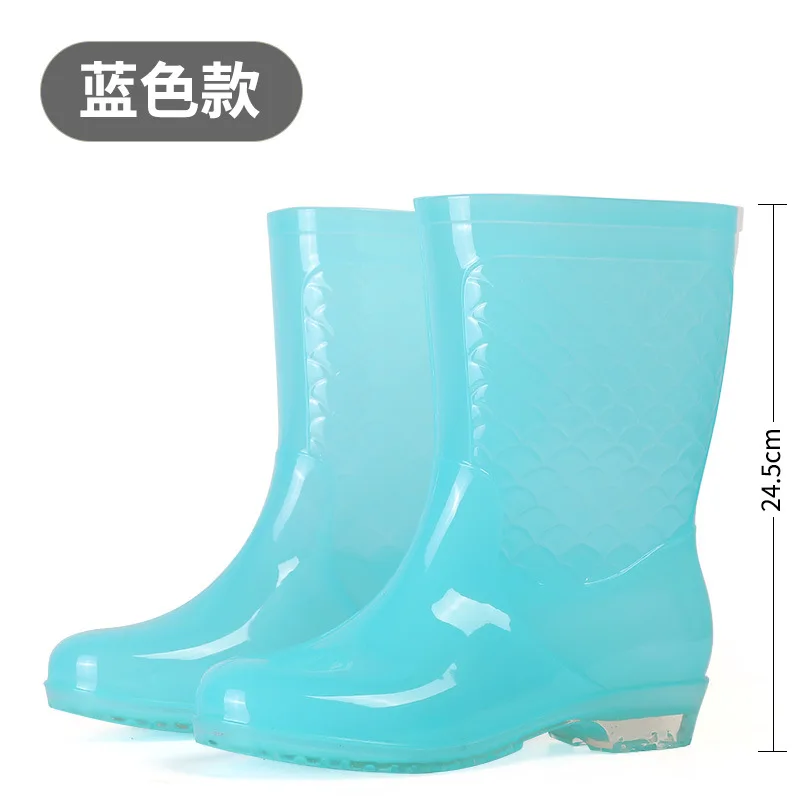 2023 НОВЫЕ ЗИМНИЕ Женские непромокаемые ботинки Женская обувь для дождевой воды Ourdoor Rainboots Итальянские резиновые непромокаемые ботинки из ПВХ Женская водонепроницаемая обувь