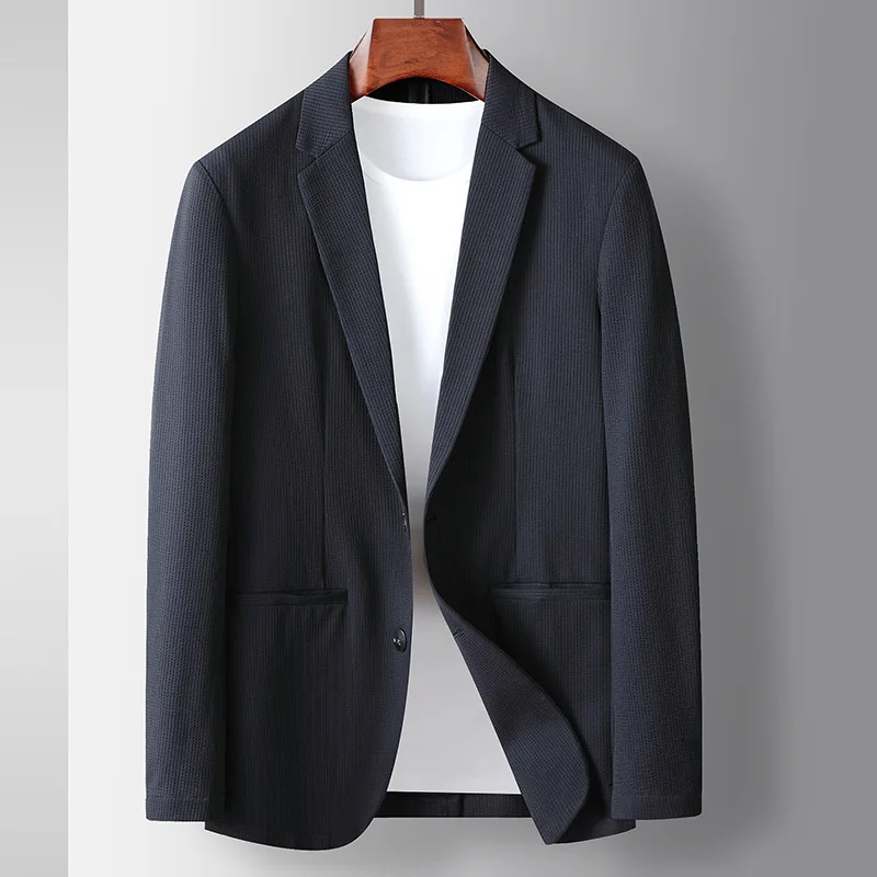 2023 Новый мужской костюм, модный деловой джентльменский блейзер, свободная весенне-осенняя мужская куртка, повседневная мужская одежда в британском стиле