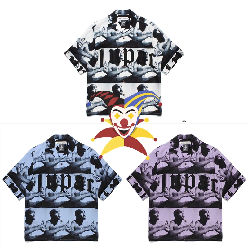2023ss Рубашка с портретом СУМАСШЕДШЕЙ МАРИИ Для мужчин и женщин, высококачественные гавайские рубашки в летнем стиле, Футболка