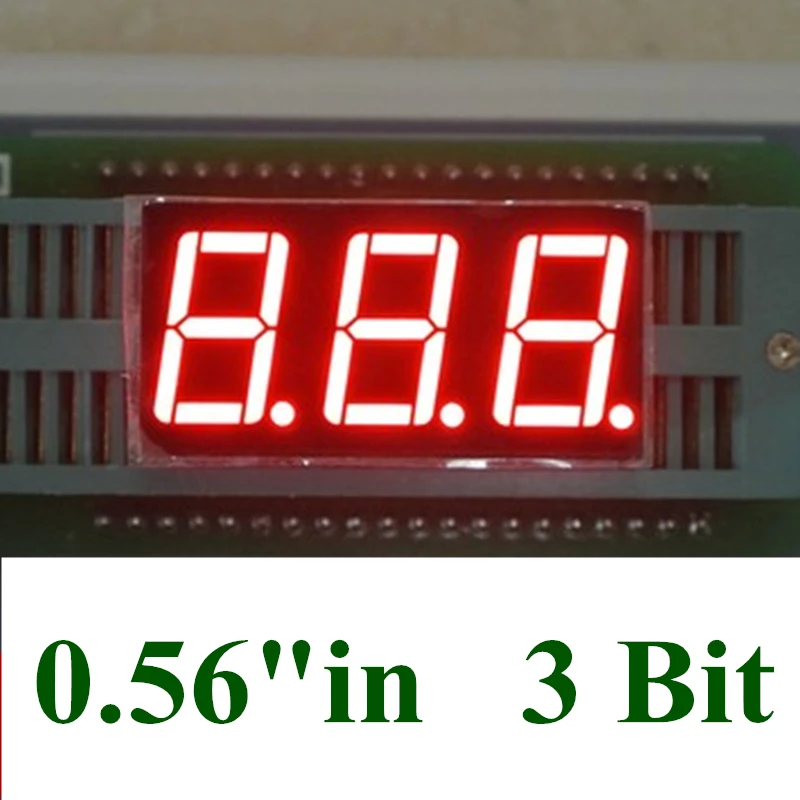 20ШТ КРАСНЫЙ 3-значный светодиодный дисплейный модуль 0,56-дюймовая погружная цифровая трубка 7 Сегментный 3-х цифровой светодиодный дисплей С общим анодом-катодом