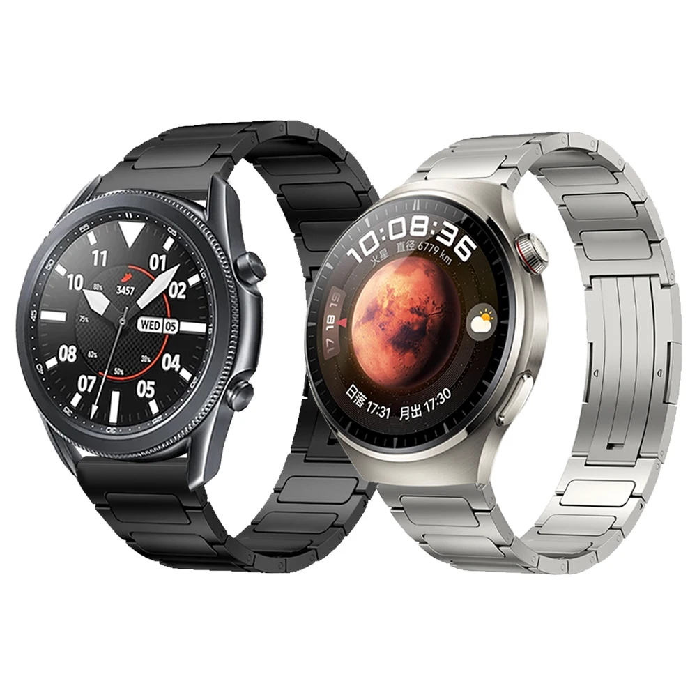 22 мм Ремешок Из Титанового сплава Для Samsung Galaxy Watch 46 мм/Watch 3 45 мм/Gear S3 Ремешок Для HUAWEI WATCH 4 GT 3 GT2 Pro 46 мм Браслет