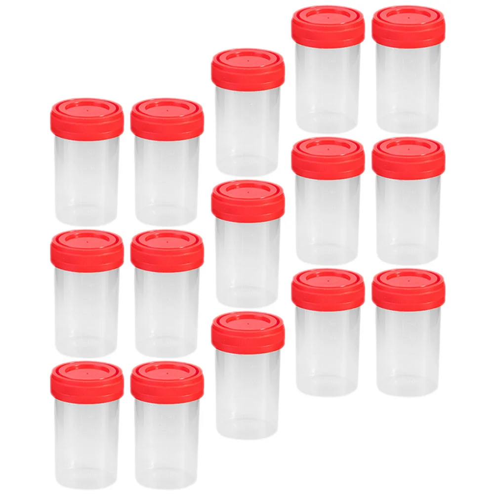 25 шт. пластиковых стаканчиков для образцов, градуированных контейнеров для мочи, стаканчиков для образцов мочи с крышками
