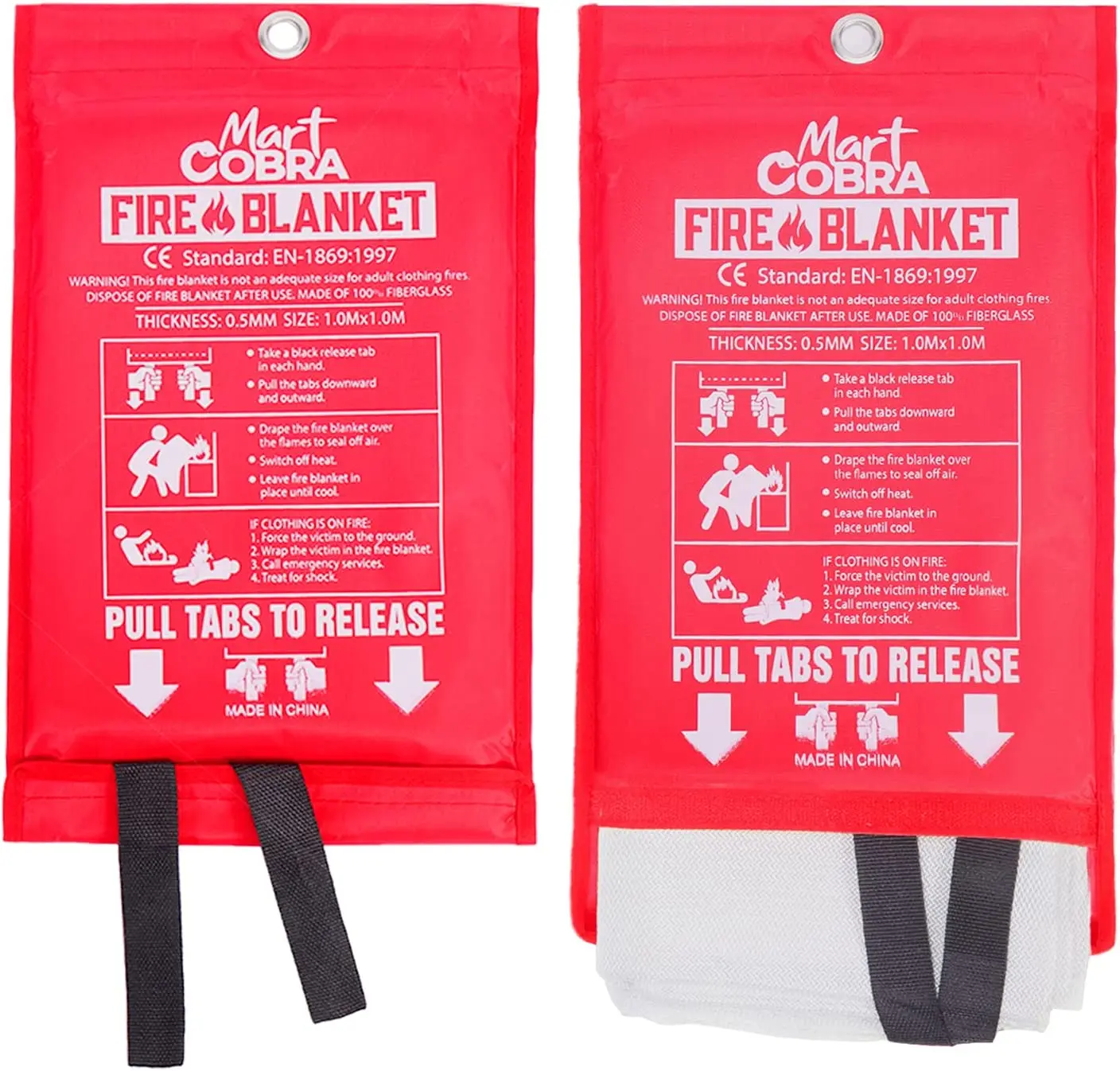 2шт Аварийное противопожарное одеяло для дома и кухни Огнетушитель для дома, подготовленные противопожарные одеяла Аварийный x2