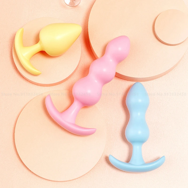 3 шт. /компл. Мягкие силиконовые анальные пробки, анальный стимулятор для начинающих, секс-игрушка для женщин, Массаж точки G для пар, секс-продукт