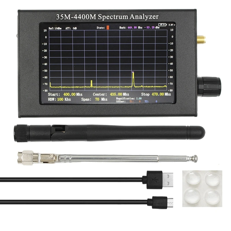 4,3-дюймовый цветной TFT-ЖК-экран, портативный анализатор спектра, портативный анализатор спектра
