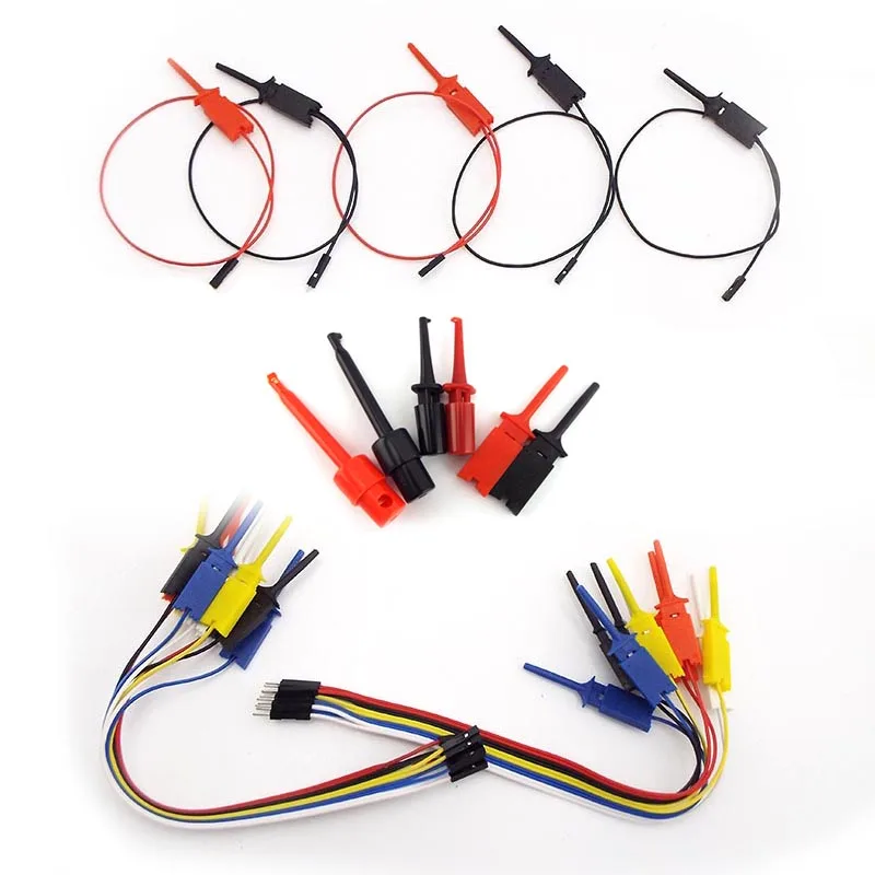 4 типа Одинарного тестового крючка, линейного зонда, логического анализатора, 10-контактного кабеля, Крокодилового зажима для захвата, электронного тестирующего устройства IC Grabber