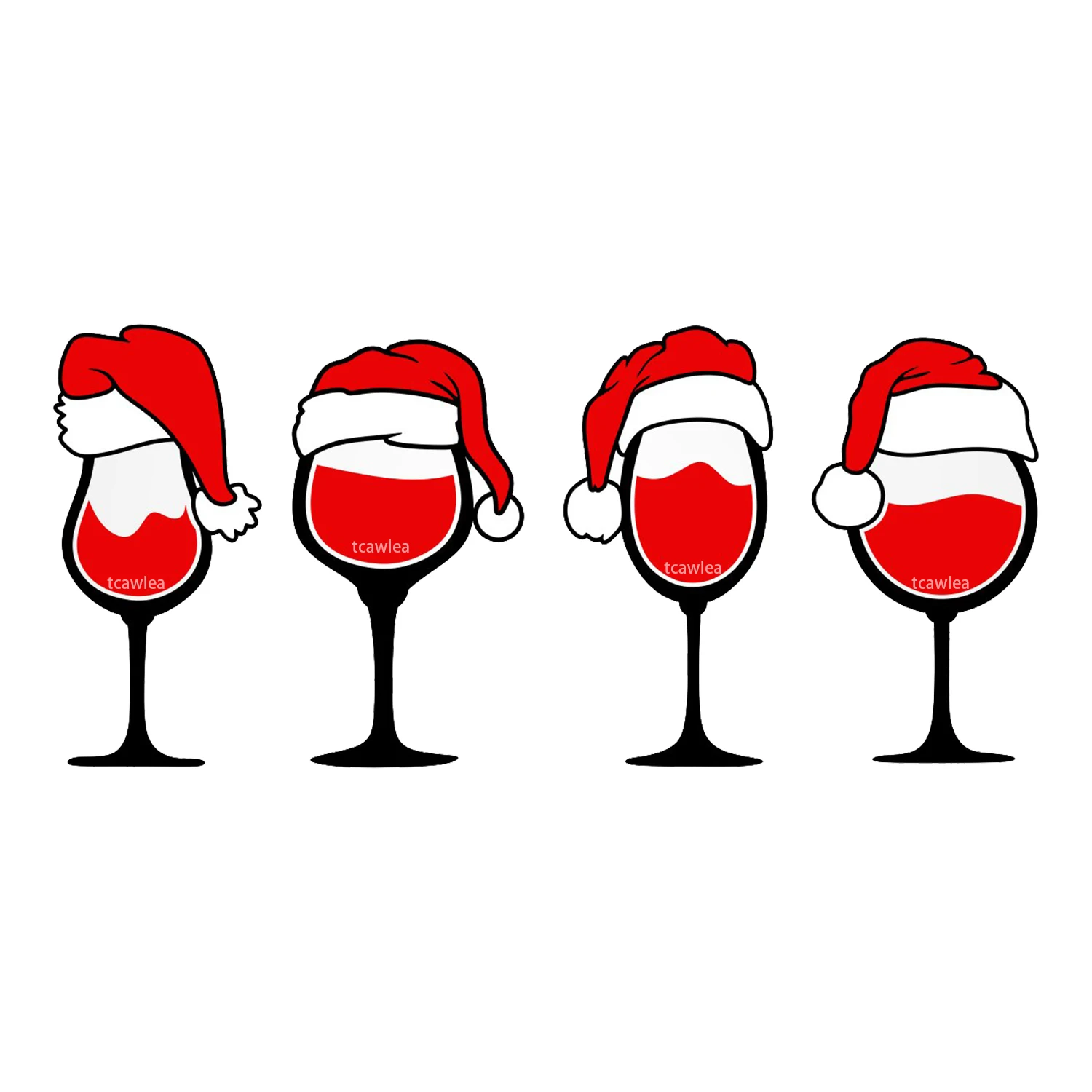 4шт Бокал для красного вина с трафаретами для рождественской шляпы Приветствую Рождество Металлический трафарет для изготовления открыток для скрапбукинга своими руками
