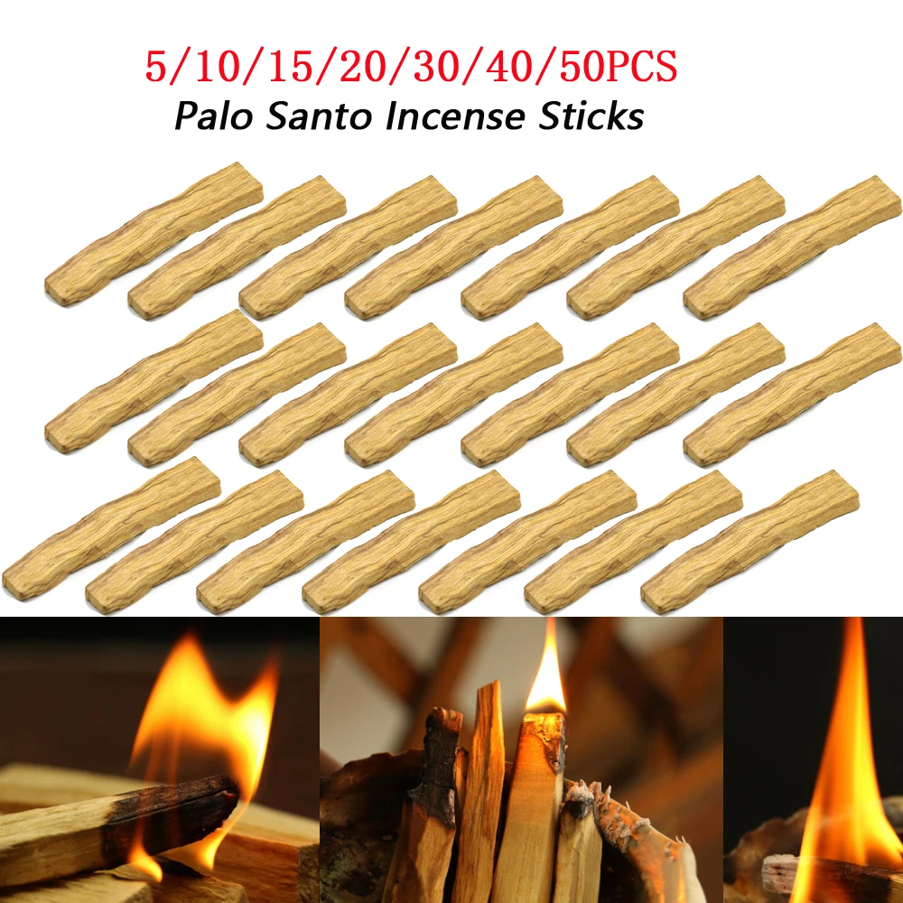 50шт Палочки для натуральных благовоний Palo Santo Деревянная смазывающая палочка Ароматерапевтический ожог Деревянные палочки для очищения