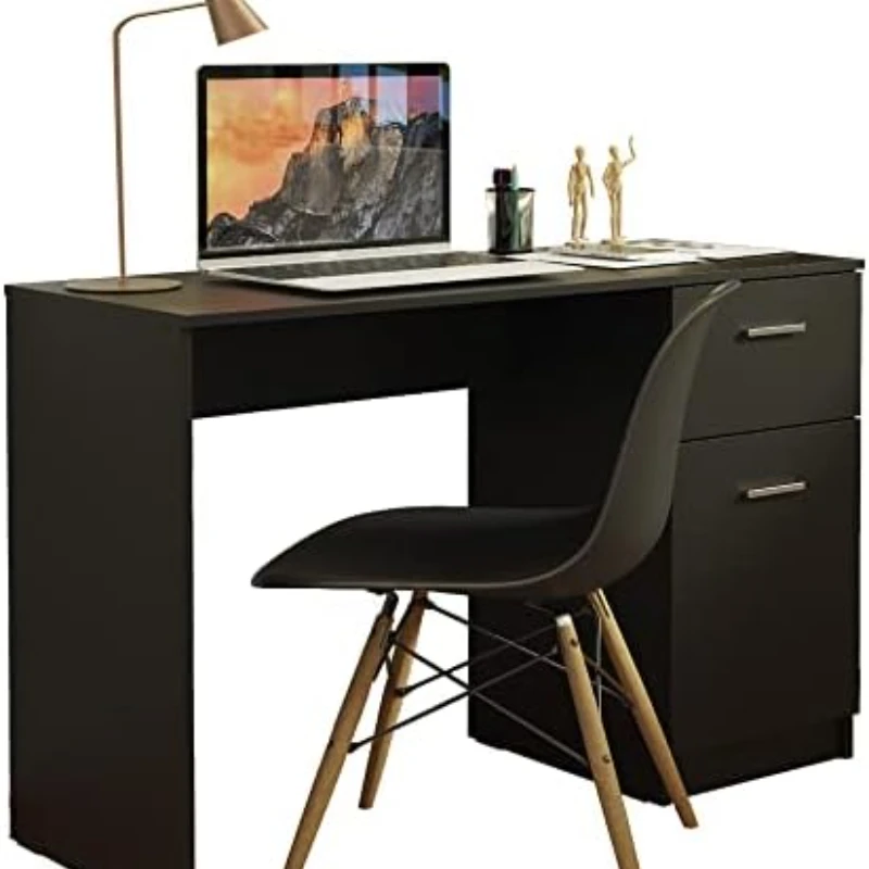 53-дюймовый Компьютерный письменный стол с Выдвижными ящиками и дверцей, Представительский стол, Деревянный стол для ПК, Много мебели, 30 В x 18 Г x 5