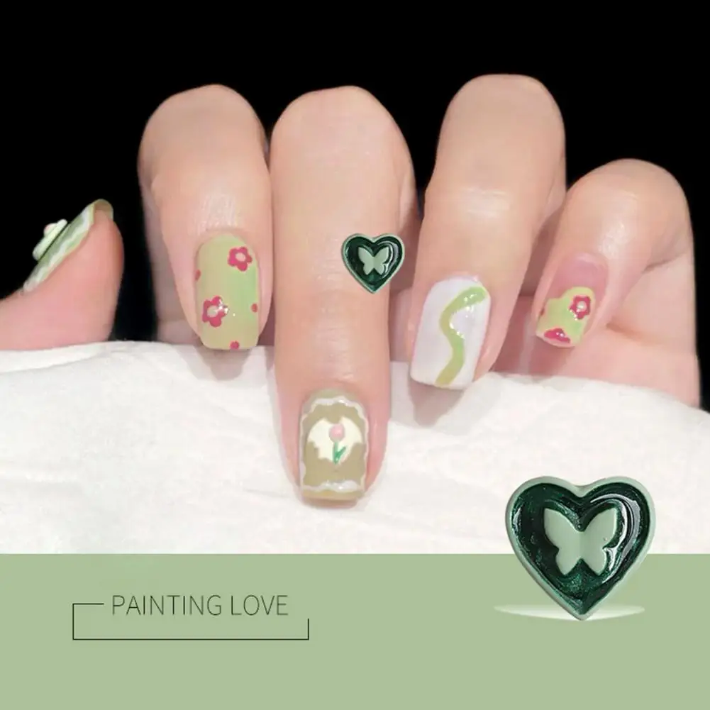 5шт Украшений для ногтей Широкое Применение Маникюрные украшения Love Heart Дизайн орнаментов для ногтей Советы по маникюру