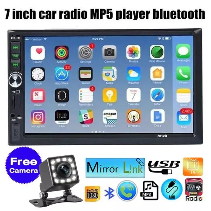 7-дюймовый автомобильный плеер Double DIN Car Stereo Radio Bluetooth MP5 Player FM /USB / TF / Android и IOS Телефон