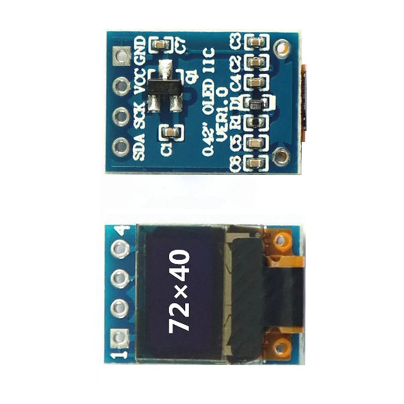 72 * 40 для браслета M2 с белым экраном IIC I2C Интерфейс 4PIN SSD1306 Драйвер 0,42-дюймовый OLED-ЖК-модуль