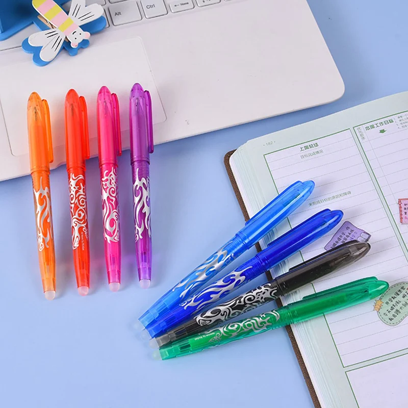 8шт Многоцветная Стираемая Гелевая Ручка Для Студенческого Письма Kawaii Creative Drawing Tools Школьные Принадлежности Канцелярские Принадлежности