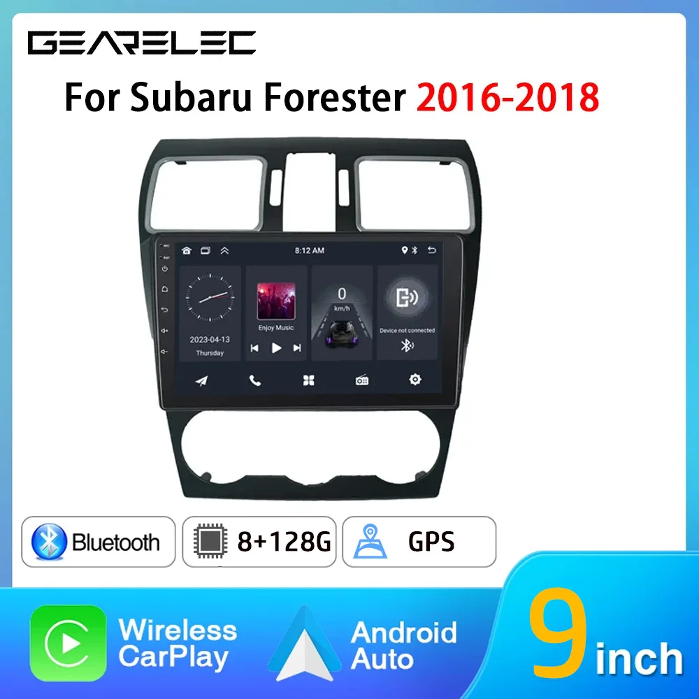 9-дюймовый Автомобильный радиоприемник для Subaru Forester 2016-2018 GPS Навигация CarPlay Andriod Auto Android 12 ASP Bluetooth WiFi эквалайзер RDS FM
