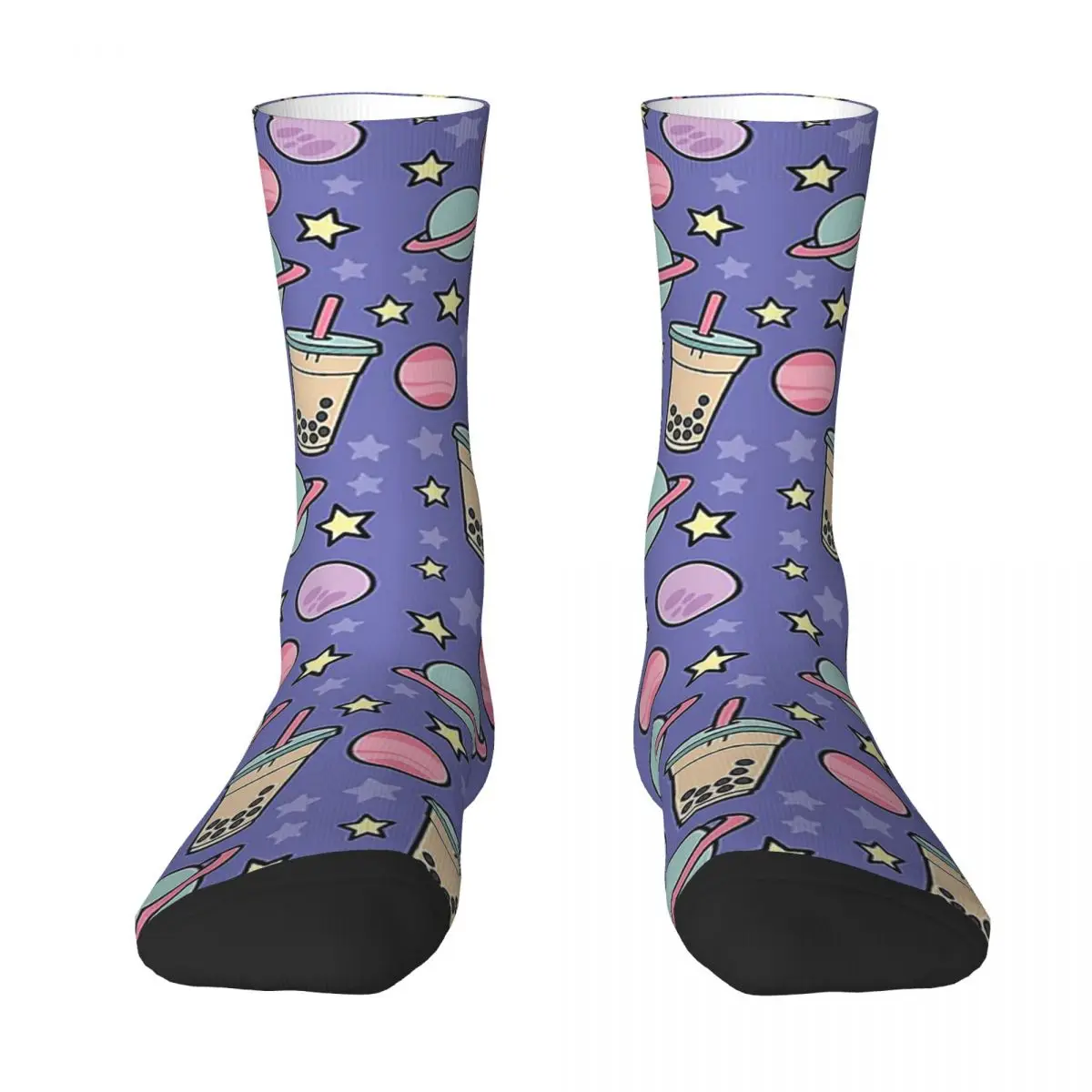 All Seasons Crew Чулки Bubble Tea Universe - Звездные носки с рисунком Каваи Боба Гэлакси, длинные носки, Аксессуары для мужчин и женщин