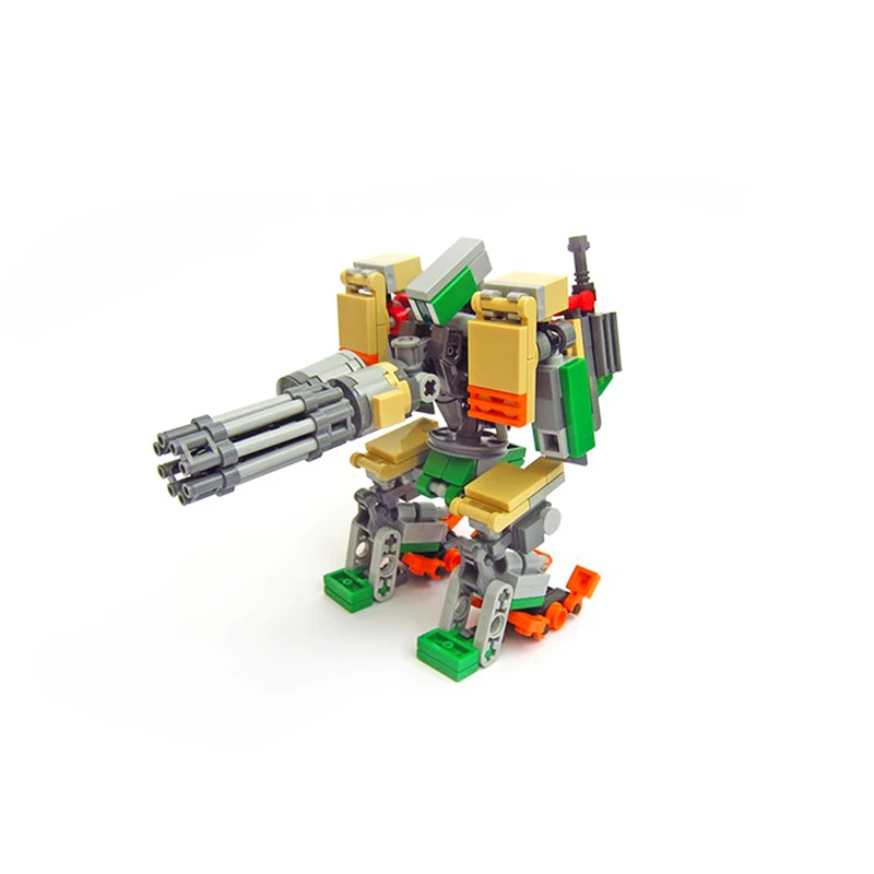 BuildMOC DIY Mecha Бастионы Авангард Морфинг Робот Строительные Блоки Комплект Машина Гатлинга Оружие Разрушителя Игровые Игрушки Детский Подарок