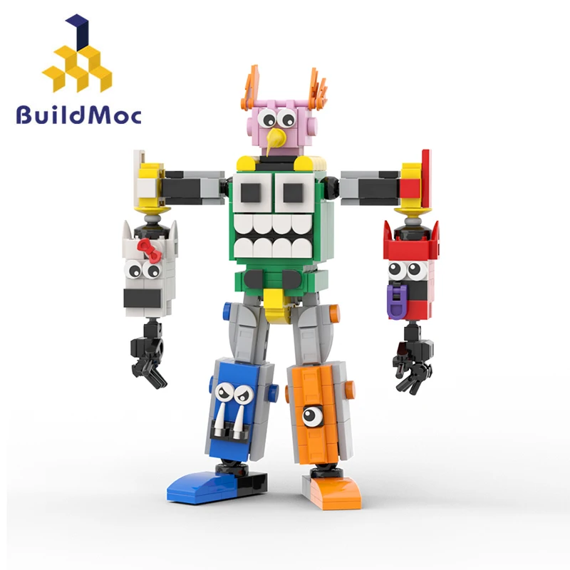 BuildMoc Новый Набор Строительных блоков Transformer Mecha Для Garten of BanBan Horror Game Комбинация Роботов-Кирпичей Игрушки Подарки На День Рождения