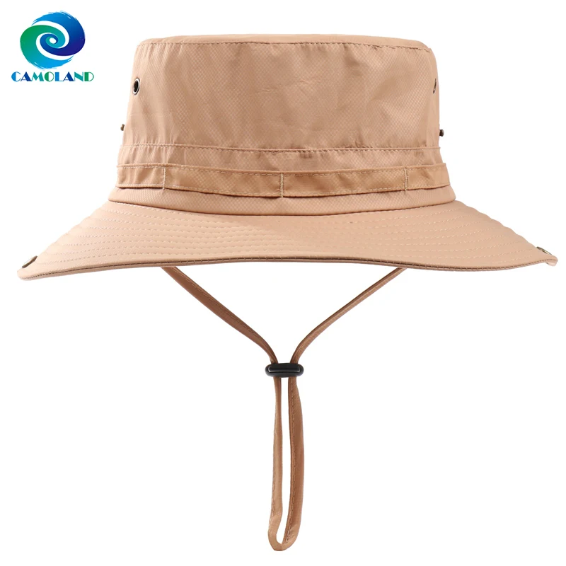 CAMOLAND Солнцезащитная Рыболовная Шляпа Летняя Дышащая Походная Шапка Для Кемпинга Анти-УФ Солнцезащитная Шляпа Для Альпинизма Мужская Панама