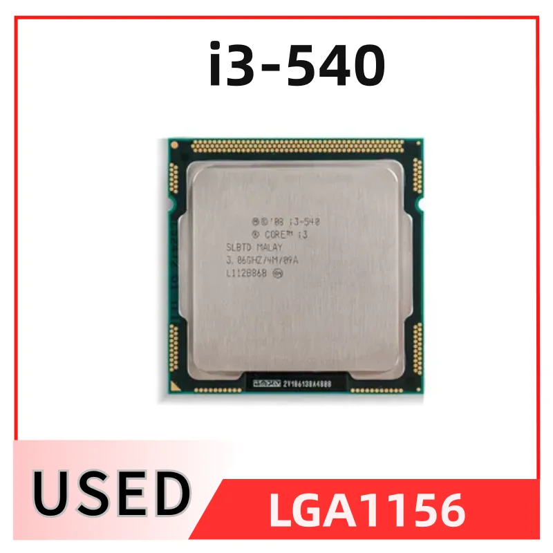 Core i3-540 i3 540 двухъядерный процессор с частотой 3,0 ГГц 4M 73W LGA 1156