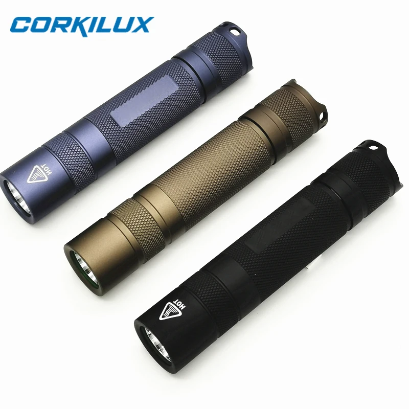 CORKILUX XHP50.2 светодиодных фонарика EDC Mini высокой мощности, 18650 Рабочая вспышка, кемпинговая лампа S2, металлический задний переключатель, карманный фонарик
