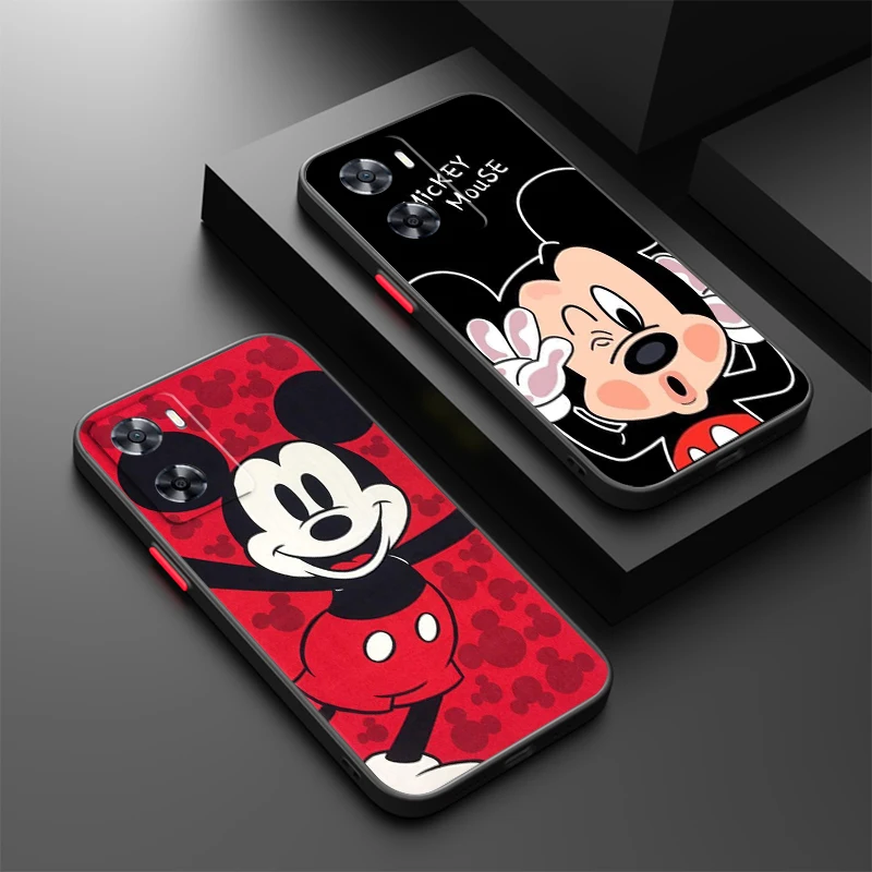 Disney Mickey Mouse Biye Для Oppo A98 A78 A94 A76 A74 A73 A54 A53 2020 Reno 8 7 6 5 5G Матовый Полупрозрачный Чехол для телефона
