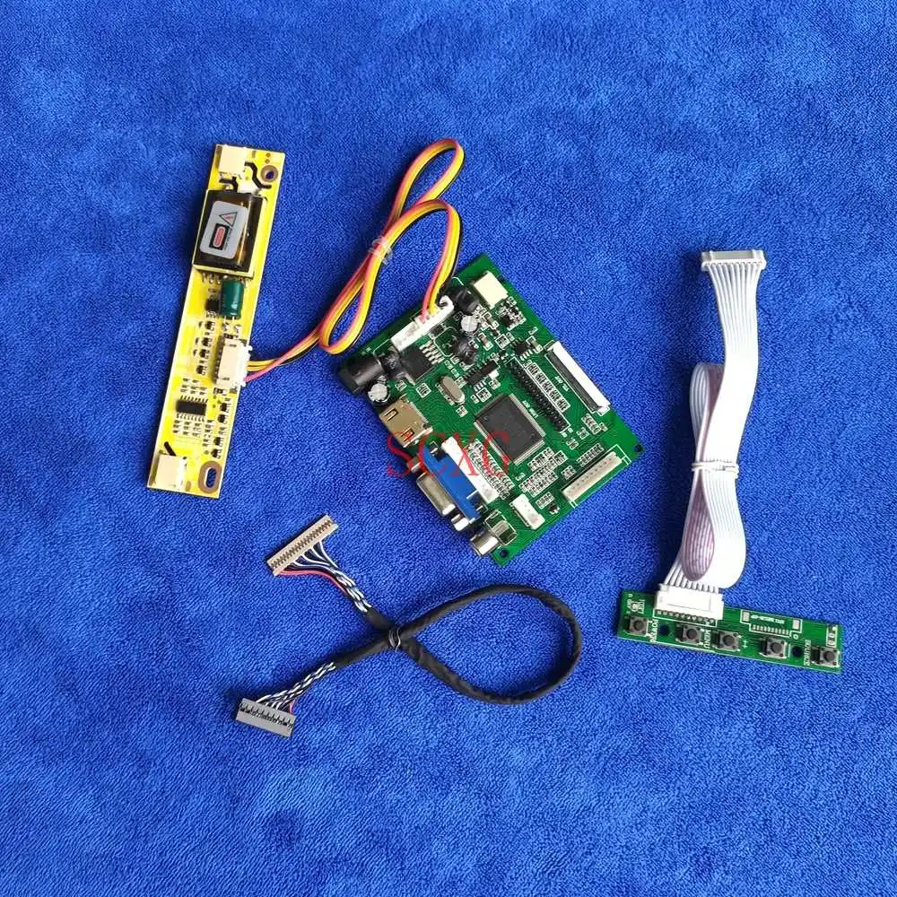 DIY KitFit HSD150MX14/HSD150MX15/HSD150MX17 2CCFL Плата драйвера ЖК-матричного контроллера, совместимая с AV, VGA, HDMI, 20-контактный LVDS 1024*768