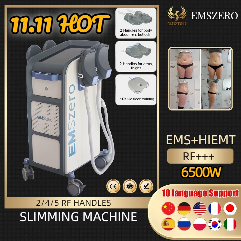 EMSzero Neo Weight Loss RF 200 Гц 6500 Вт для похудения 2/4/5 Обрабатывает EMS-машину 2024, новый салон для коррекции фигуры, увеличения мышечной массы