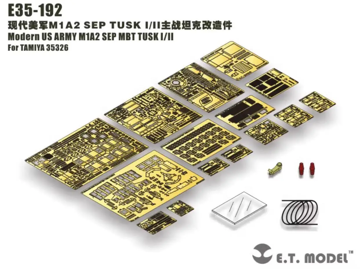 ET Модель 1/35 E35-192 M1A2 Детали для травления SEP TUSK I/II для Tamiya 35326